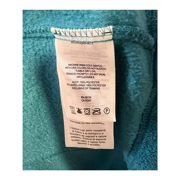 Columbia Benton Springs Full Zip Fleece Size Large Teal Turquoise - Picture 6 of 8